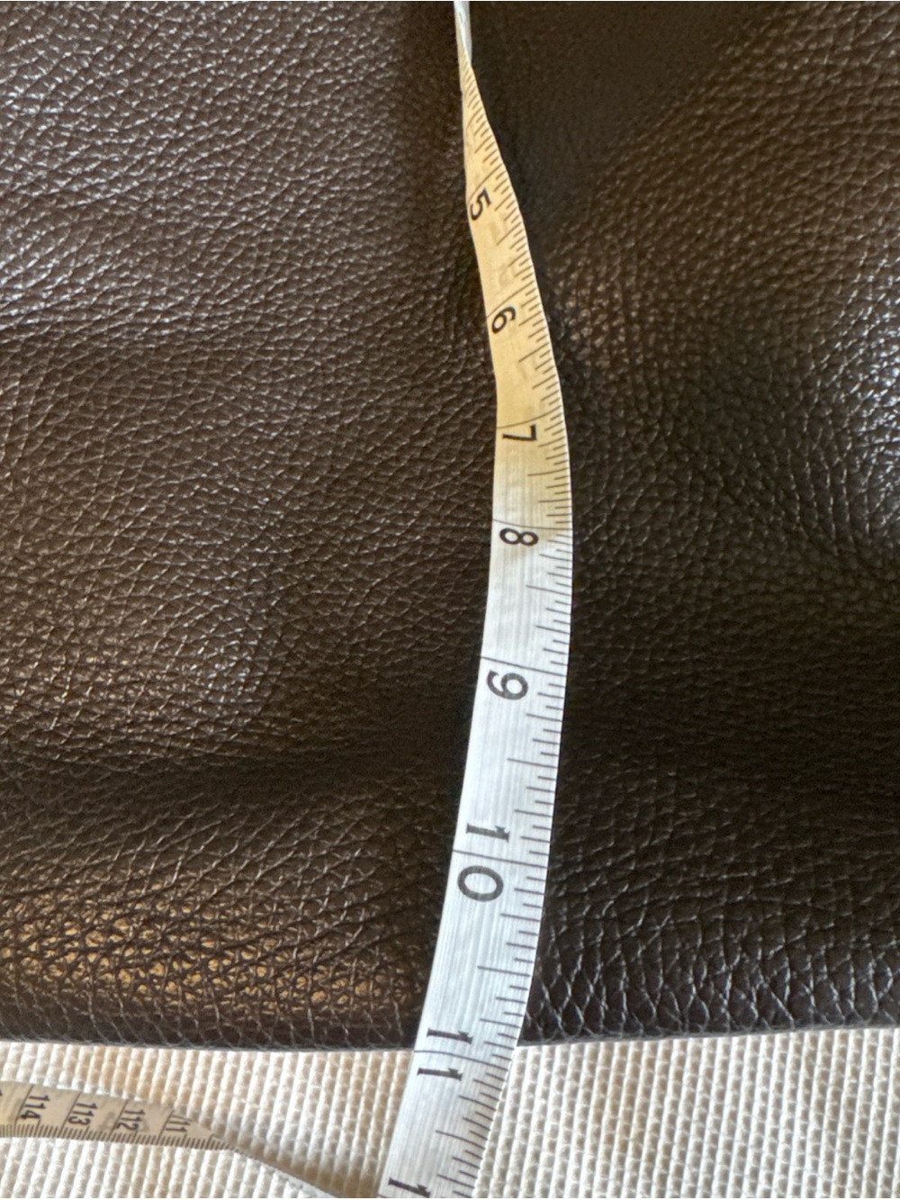 Cristina Italy Genuine Leather Shoulder Bag Brown Pebbled Leather Cognac Trim - Picture 10 of 11